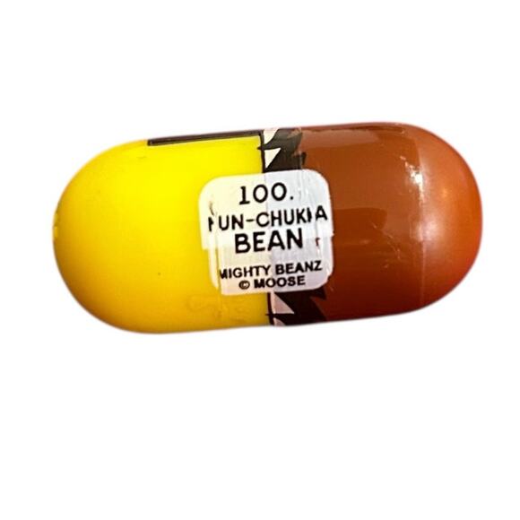 Mighty Beanz #100 Nun-Chukka Bean 2002 Series 2 Moose Y2K Collectible Toy - Picture 2 of 2